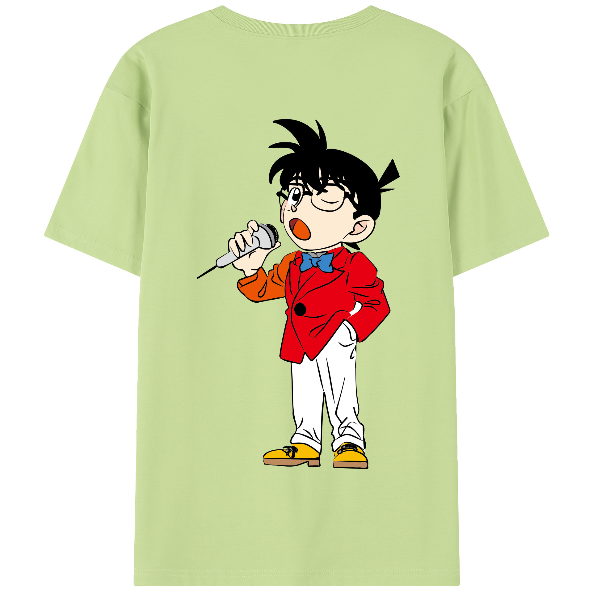 （画像用） 名探偵コナン 江戸川 コナン Detective Conan Conan Edogawa 綿100％半袖Tシャツ（背面プリント）